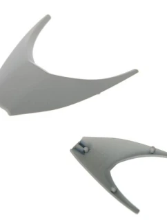 661 RECON XC helma ploutev bílá šedá