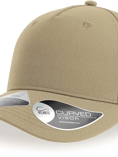 5 panelová baseballová kšiltovka khaki model 22479019 - Atlantis Headwear