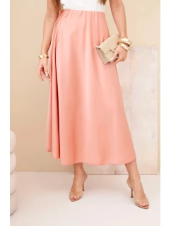 Dámská viskózová rozevlátá sukně tmavě meruňková