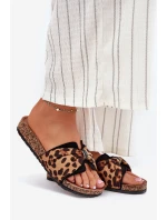 Dámské sandály na korkové platformě panterka Mevuna Dámské sandály na korkové platformě panterka Mevuna