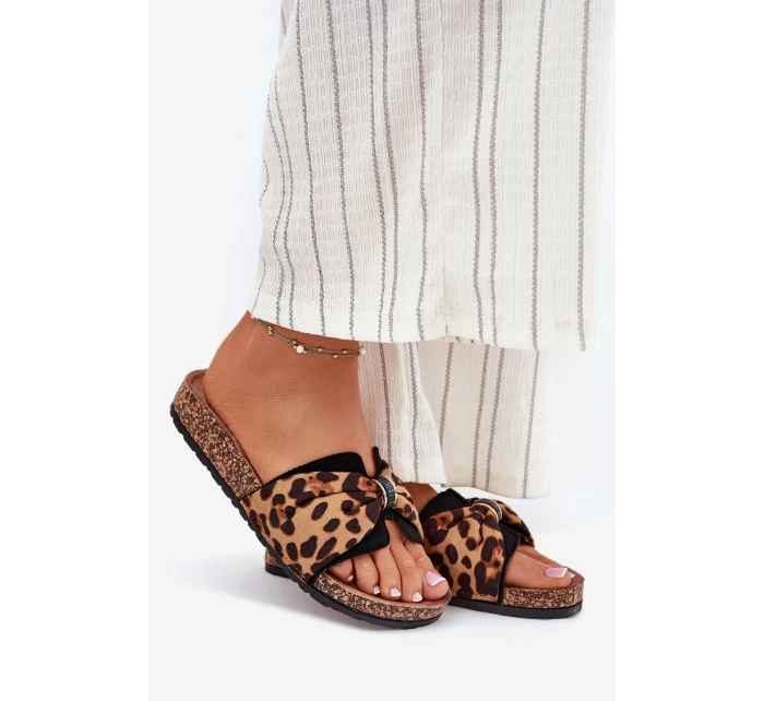 Dámské sandály na korkové platformě panterka Mevuna Dámské sandály na korkové platformě panterka Mevuna