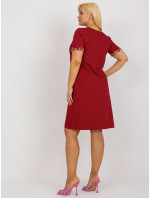 LK SK 506309 šaty.50 tmavě červená