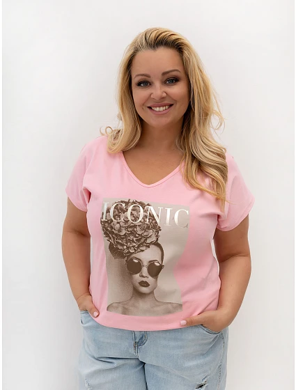 T shirt RV TS model 22172966 jasny różowy - FPrice T shirt RV TS model 22172966 jasny różowy - FPrice