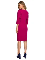 S324 Pouzdrové šaty s netopýřími rukávy - královská modř