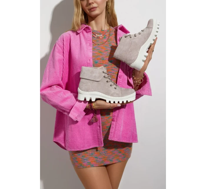 Semišové boty Trapper Tiered Světle fialová Dalles