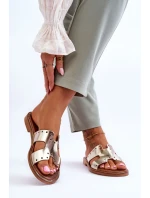 Dámské sandály s ozdobnými výřezy zlato Emily Dámské sandály s ozdobnými výřezy zlato Emily