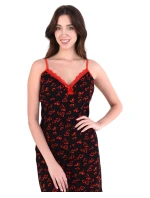 Dámská košilka model 19001976 černá se srdíčky - Karol