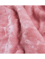 Voděodolná růžová dámská bunda parka (M-176)