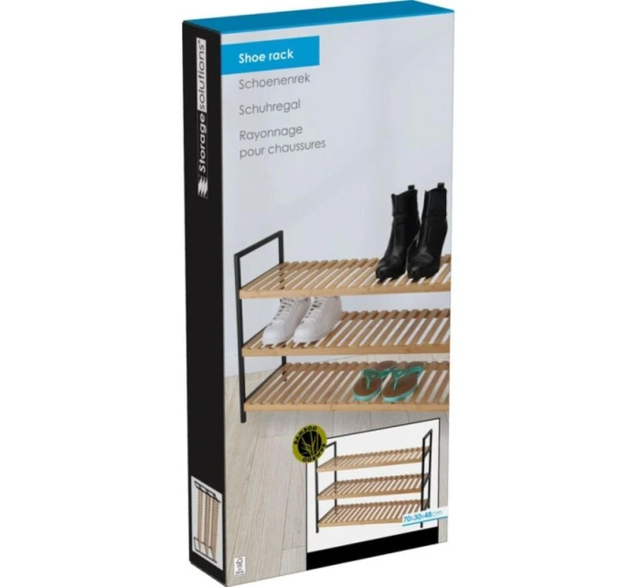 STOJAN NA BOTY 3 ÚROVNĚ BAMBUS VYNIKAJÍCÍ DOMÁCÍ POTŘEBY