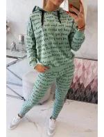 Tištěná sada tmavě mátová Tištěná sada tmavě mátová