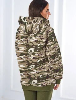 3dílná souprava  top a legíny khaki + ecru model 18970353 - K-Fashion