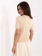 Sweter IT SW model 21471669 beżowy - FPrice Sweter IT SW model 21471669 beżowy - FPrice