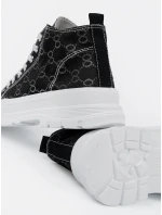 Praktické tenisky černé dámské platforma Praktické tenisky černé dámské platforma