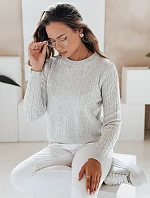Dámský svetr BRAVINA šedý FashionStreet MY2528