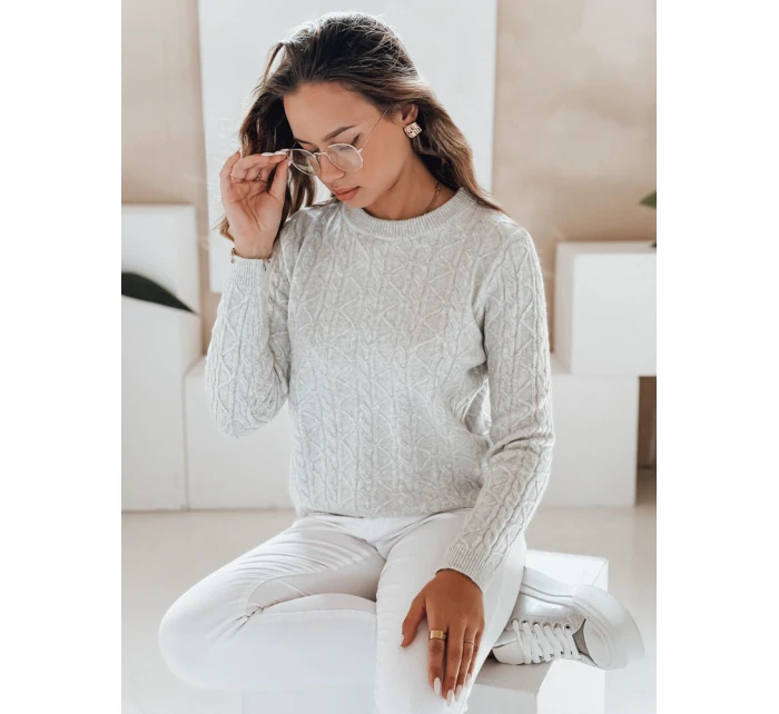 Dámský svetr BRAVINA šedý FashionStreet MY2528