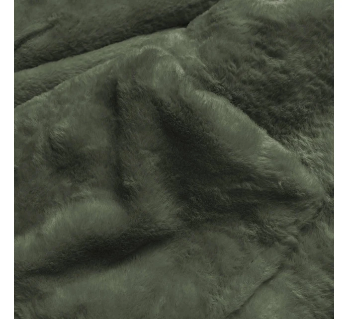 Khaki teplá oboustranná dámská zimní bunda (w610big)