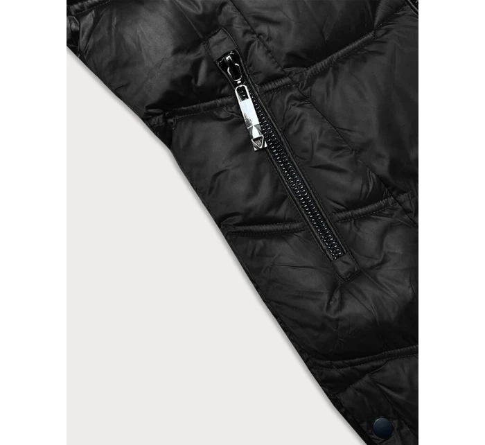 Černá dlouhá zimní bunda s kapucí model 21246761 - S'WEST