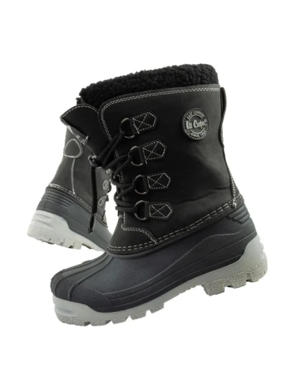 Lee Cooper dětské zimní sněhule zateplené pro chlapce černé