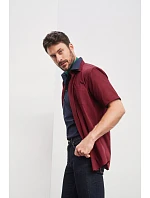 Daiber JN 680 Popelínová košile s krátkým rukávem 02.0680 red Daiber JN 680 Popelínová košile s krátkým rukávem 02.0680 red