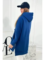 Zateplená mikina s bočními rozparky z džínoviny Zateplená mikina s bočními rozparky z džínoviny