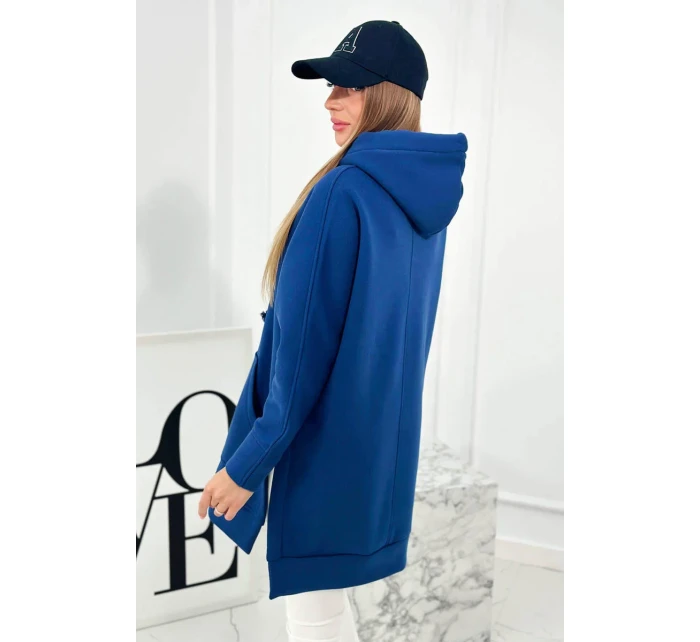 Zateplená mikina s bočními rozparky z džínoviny Zateplená mikina s bočními rozparky z džínoviny