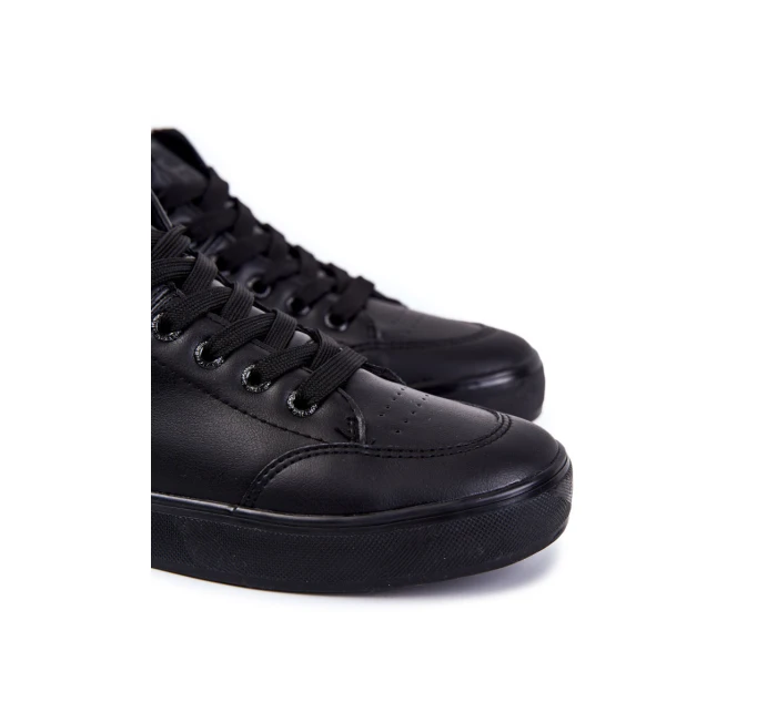 Pánské klasické kožené tenisky Big Star KK174348 Černé