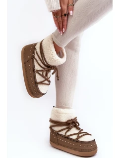 Dámské zateplené sněhule hnědé model 21637505 - Boto