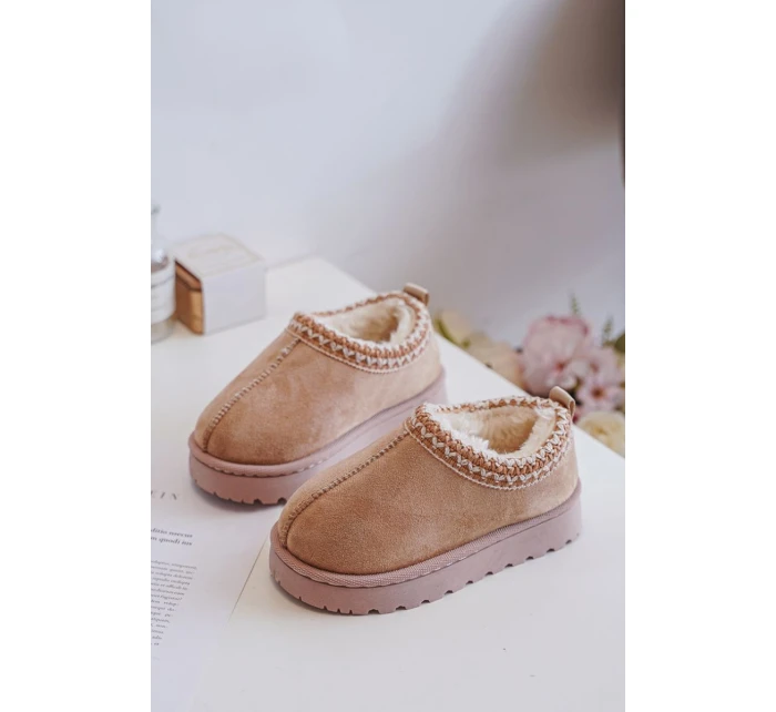 Sněhule Dětské Kotníkové Na Platformě Zateplené Kožešinou Béžové Vilabria Sněhule Dětské Kotníkové Na Platformě Zateplené Kožešinou Béžové Vilabria