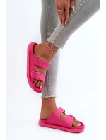 Lehké dámské pěnové pantofle s přezkami Big Star Fuchsia Lehké dámské pěnové pantofle s přezkami Big Star Fuchsia
