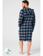 Pánský župan MGL 431 Modrá s hnědou - KEY