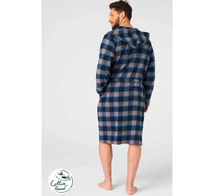 Pánský župan MGL 431 Modrá s hnědou - KEY