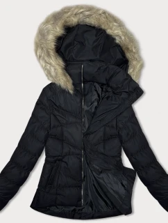 Černá krátká dámská prošívaná zimní bunda model 21247084 - J.STYLE