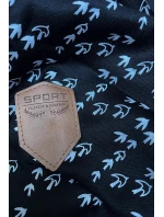 Tmavě modrá sportovní mikina s kapucí a se vzorem vlaštovek (2309) Tmavě modrá sportovní mikina s kapucí a se vzorem vlaštovek (2309)