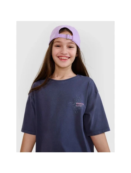 Dívčí tričko oversize s potiskem 4F 4FJWSS25TTSHF1853-22S