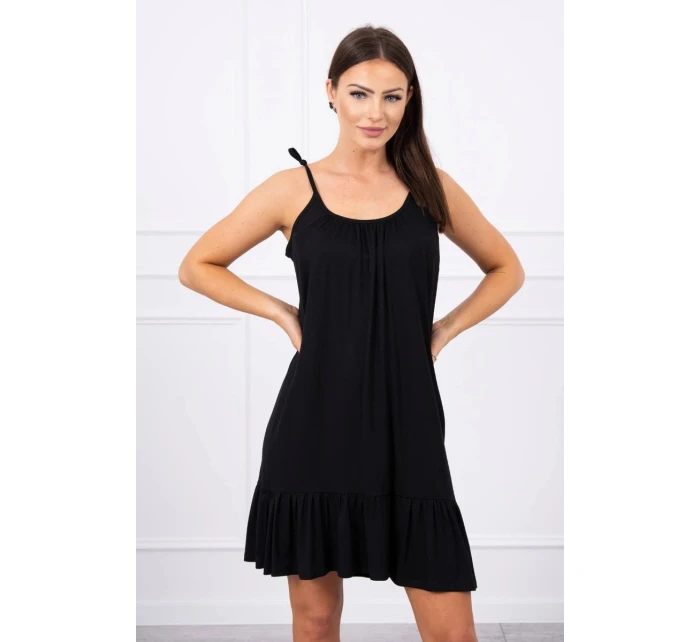 Šaty s model 21752900 páskem černé - K-Fashion