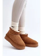 Módní semišové nízké sněhule Camel model 21607395 - Boto Módní semišové nízké sněhule Camel model 21607395 - Boto