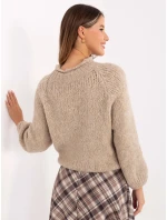Sweter MI SW model 21441204 beżowy - FPrice Sweter MI SW model 21441204 beżowy - FPrice