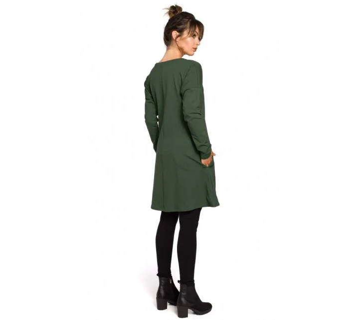 B042 Tunika s předním rozparkem - černá