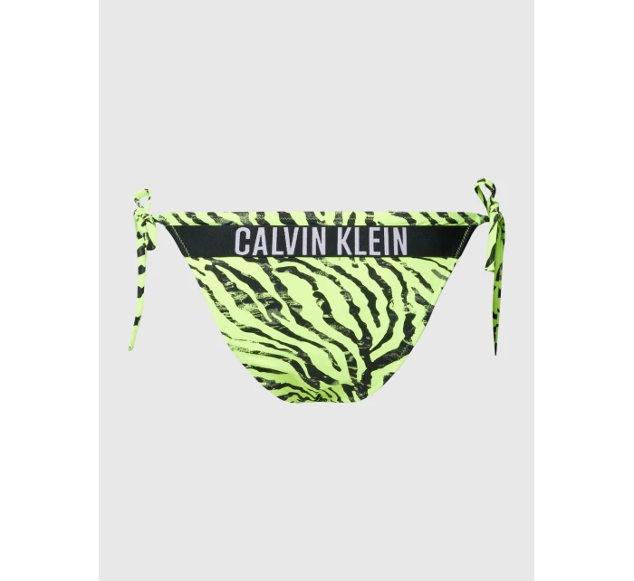 Dámské plavkové kalhotky  neonově žluté s potiskem  model 19499236 - Calvin Klein