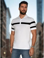 Pánská polokošile s pruhy bílá FashionStreet PX0628