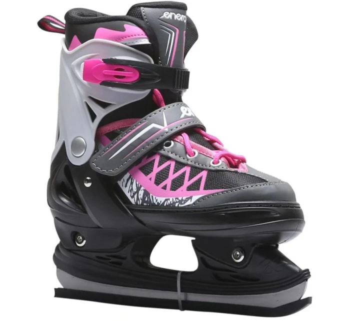 INLINE BRUSLE-KOLEČKOVÉ BRUSLE 4V1 ENERO PRO LED 30-33 PINK-GREY