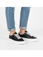 Nízké tenisky na platformě z eko kůže černé model 21953851 - Big Star