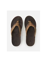 Plážové žabky RIP CURL Bell.S Leather Open Toe, hnědé