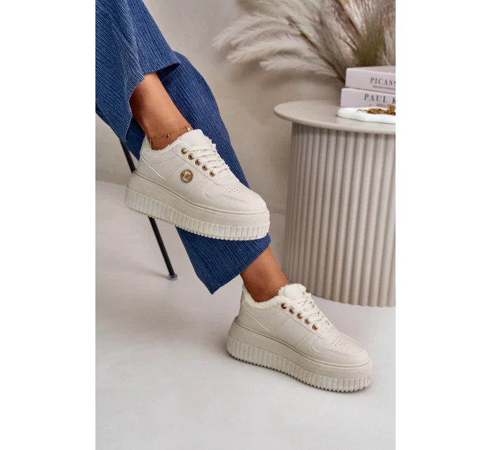 Sneakersy Sportovní Boty Dámské Zateplené Na Masivní Podešvi Béžové Verissha Sneakersy Sportovní Boty Dámské Zateplené Na Masivní Podešvi Béžové Verissha