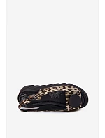 Kožené sandály na platformě s leopardím vzorem model 22147755 Zlaté - Artiker
