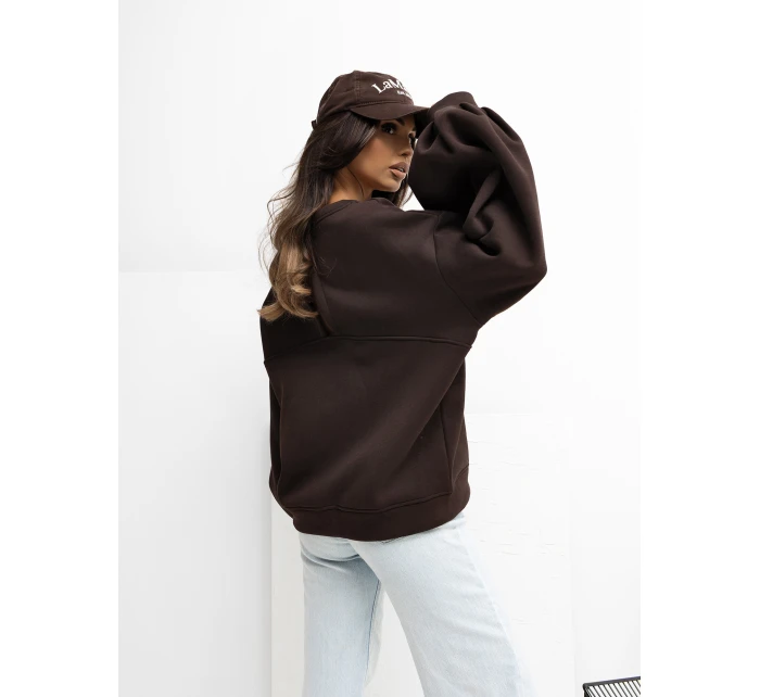 Bluza RV BL model 21777655 ciemny brązowy - FPrice Bluza RV BL model 21777655 ciemny brązowy - FPrice