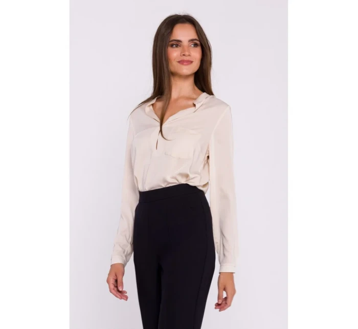 S375 Halenka s dlouhými rukávy - béžová S375 Halenka s dlouhými rukávy - béžová