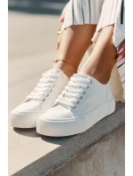 Dámské plátěné tenisky Big Star – bílé