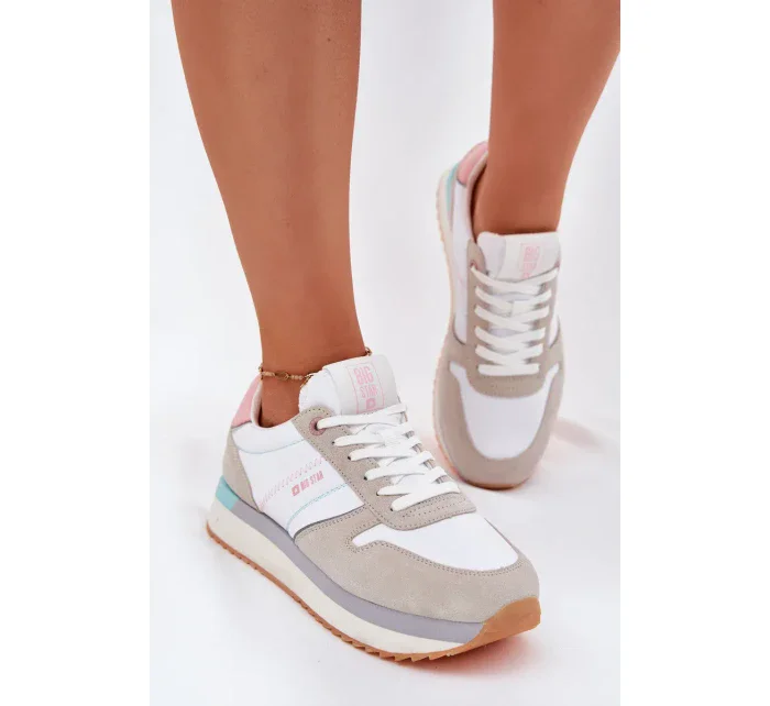 Dámské semišové tenisky Big Star HI-POLY SYSTEM – béžovo-bílé Dámské semišové tenisky Big Star HI-POLY SYSTEM – béžovo-bílé