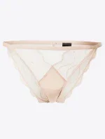 Dámské brazilky QF6949E 7NS béžová - Calvin Klein